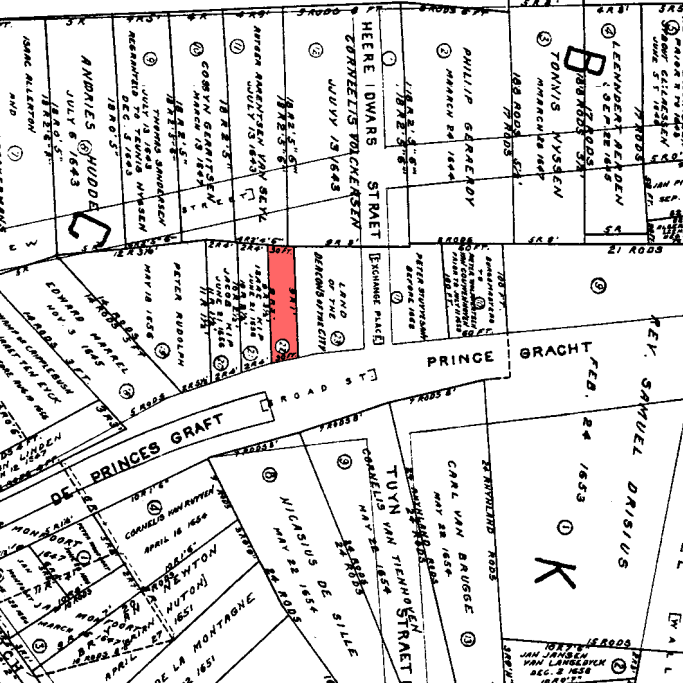 1640-1657. Margrietje Gillis ten Waert Provoost had a farm in Manhattan