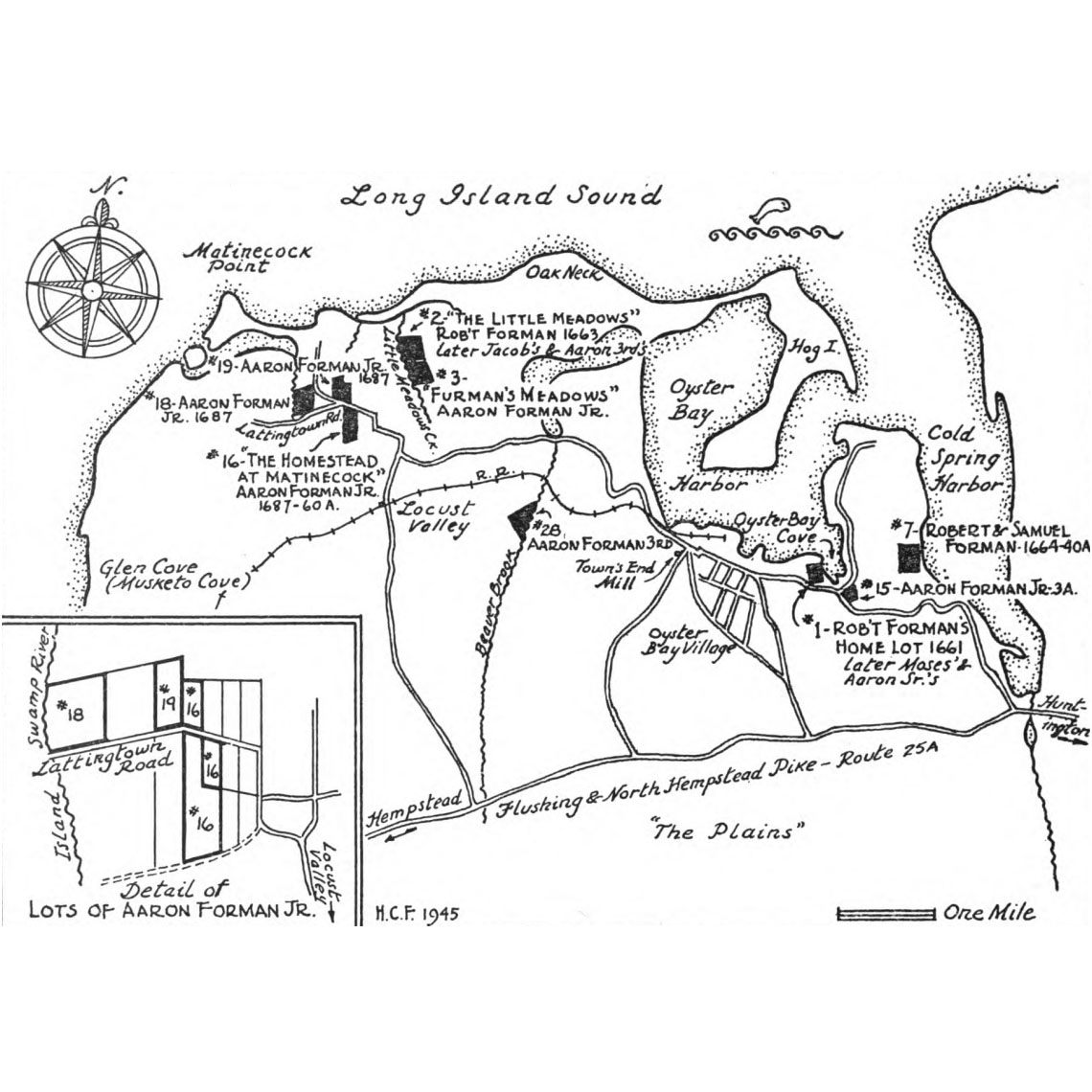 1605-1671. Records in Oyster Bay, NY. Robert Forman