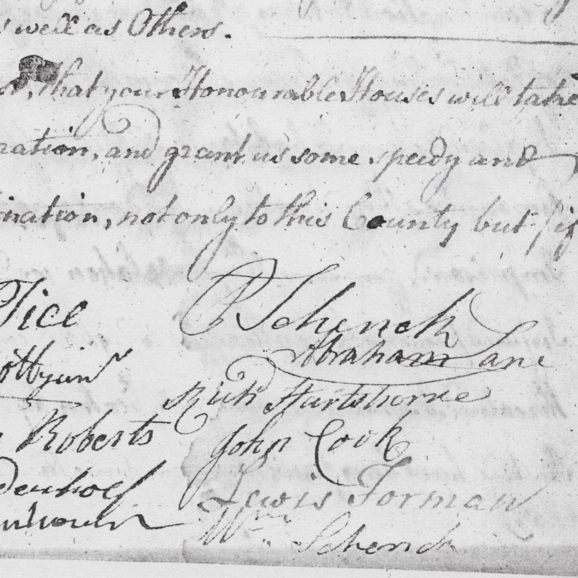 1781. Petition against the Retaliators. Lewis Forman.
