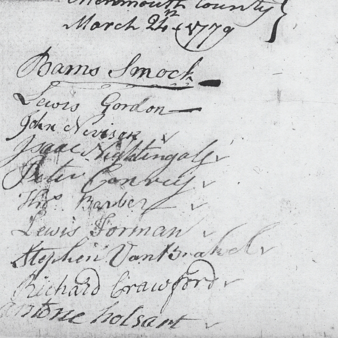 1779. Petition on Corruption of Auction Commissioners. Lewis Forman.